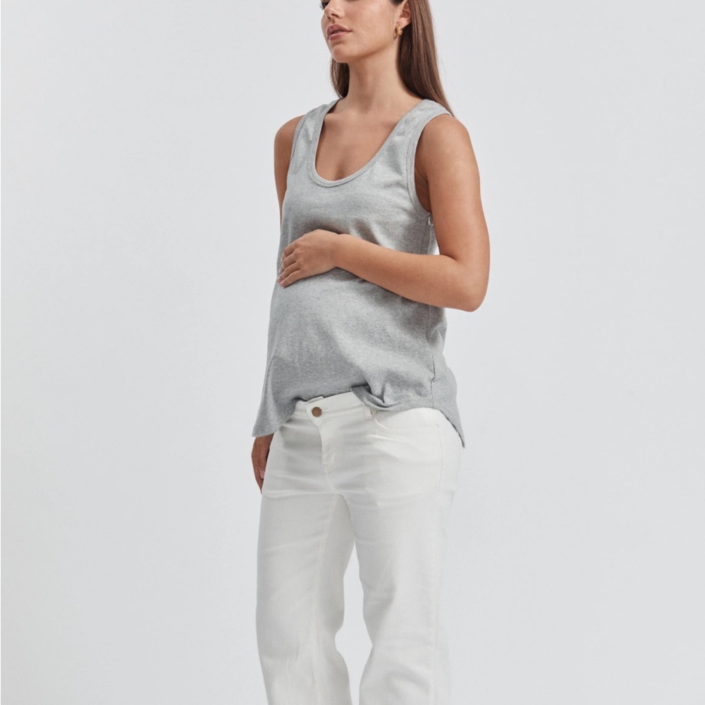 LEGOE HERITAGE - REVERSIBLE ORGANIC COTTON BASIC TANK in GREY MARLE